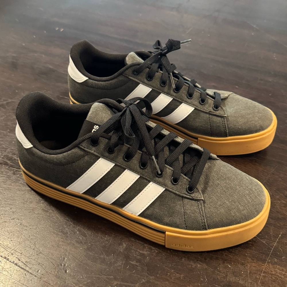 ADIDAS SIZE 11 grey canvas sneakers